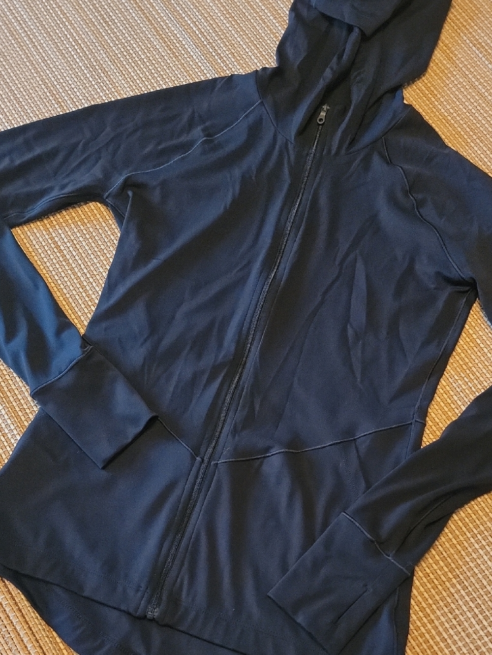 aerie Off Line Black Full-Zip Hoodie Jacket